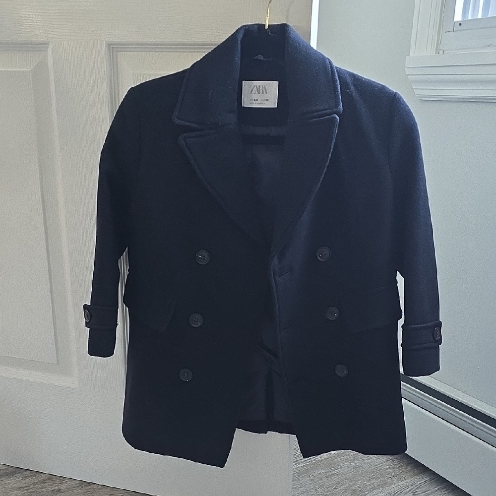 Zara Midnight Double-Breasted Jacket